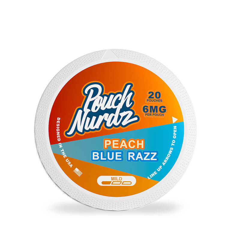 Pouch Nurdz Peach Blue Razz Nicotine Pouches 6mg/12mg 20 Pack | Nicstore UK Pouch Nurdz Peach Blue Razz Nicotine Pouches 6mg/12mg 20 Pack | Nicstore UK