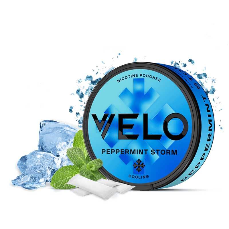 Velo Peppermint Storm Slim Nicotine Pouches - Intense (11mg)